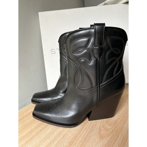 Stella Mccartney Cowboy Boot Women's Black 40 US New In Box Hot! - Picture 9 of 15